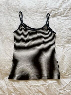 Brandy Melville Striped Tank Top - Black & White